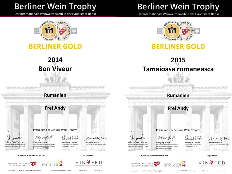 Patru medalii de aur la Berliner Wein Trophy pentru Licona Winehouse